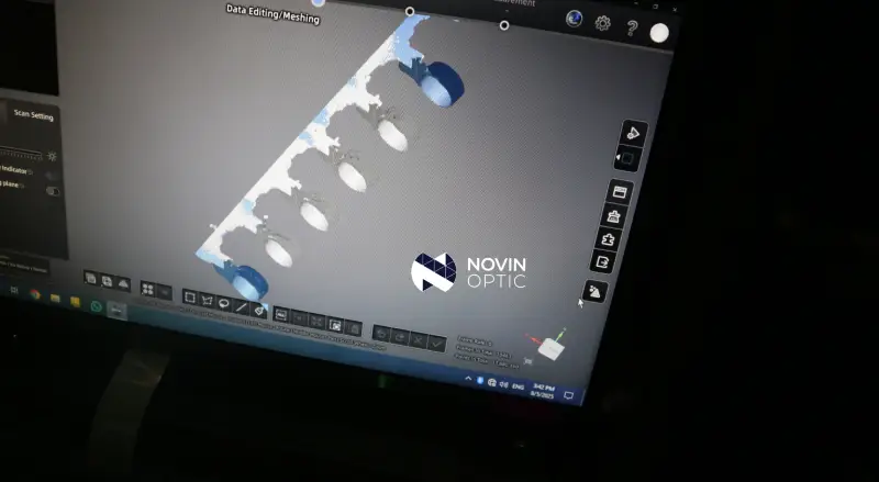 اسکن سه بعدی موتور کشتی نوین اپتیک